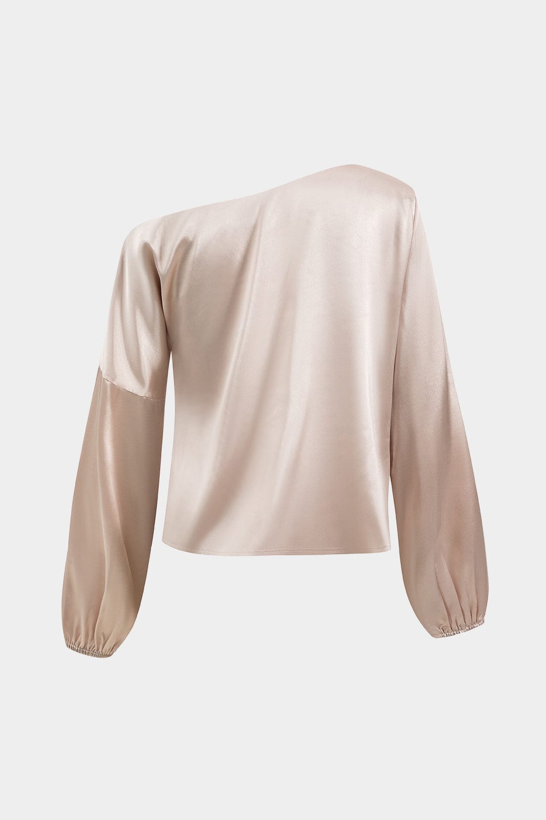 Damen-Bluse mit One-Shoulder-Ausschnitt und Ballonärmeln-Blouse for women-Alpenkind