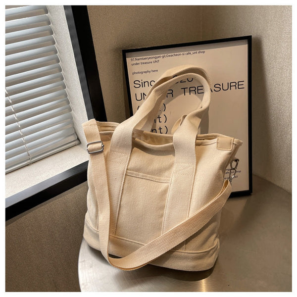 Damen-Canvas-Tragetasche mit verstellbarem Riemen-Accessories for Women-Alpenkind