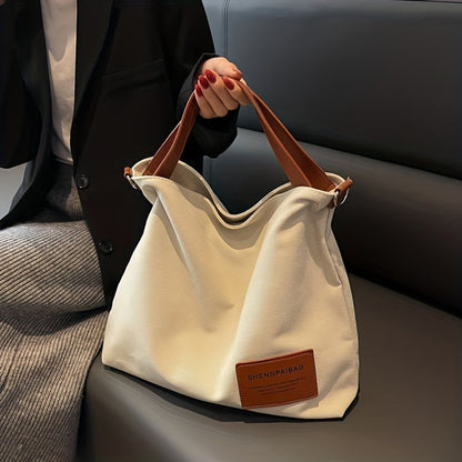 Damen-Canvas-Tragetasche mit verstellbarem Riemen-Accessories for Women-Alpenkind