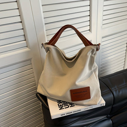 Damen-Canvas-Tragetasche mit verstellbarem Riemen-Accessories for Women-Alpenkind