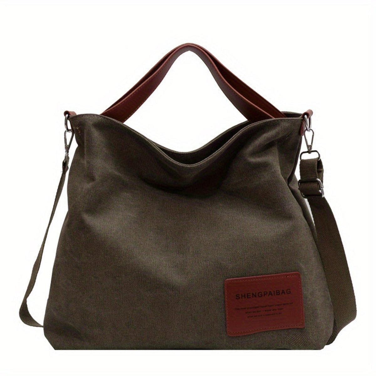 Damen-Canvas-Tragetasche mit verstellbarem Riemen-Accessories for Women-Alpenkind