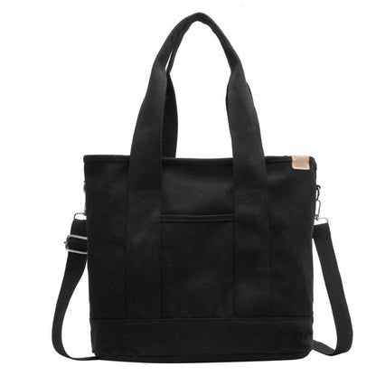 Damen-Canvas-Tragetasche mit verstellbarem Riemen-Accessories for Women-Alpenkind