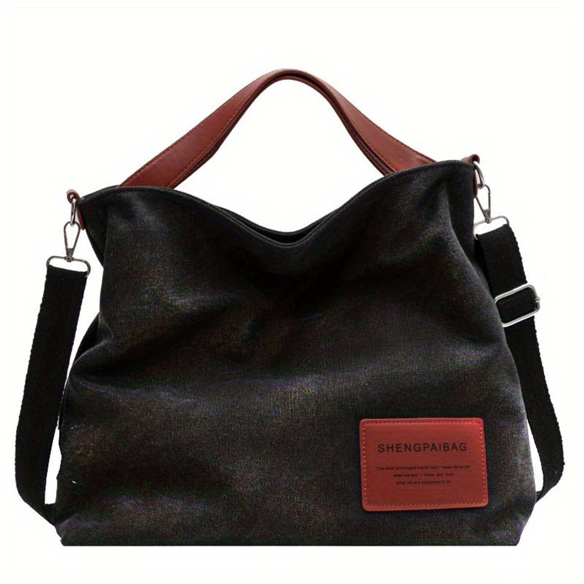 Damen-Canvas-Tragetasche mit verstellbarem Riemen-Accessories for Women-Alpenkind