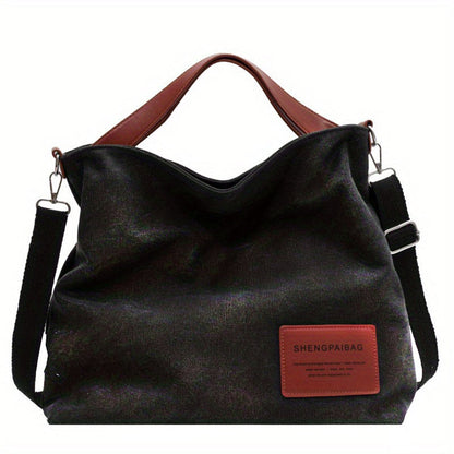 Damen-Canvas-Tragetasche mit verstellbarem Riemen-Accessories for Women-Alpenkind