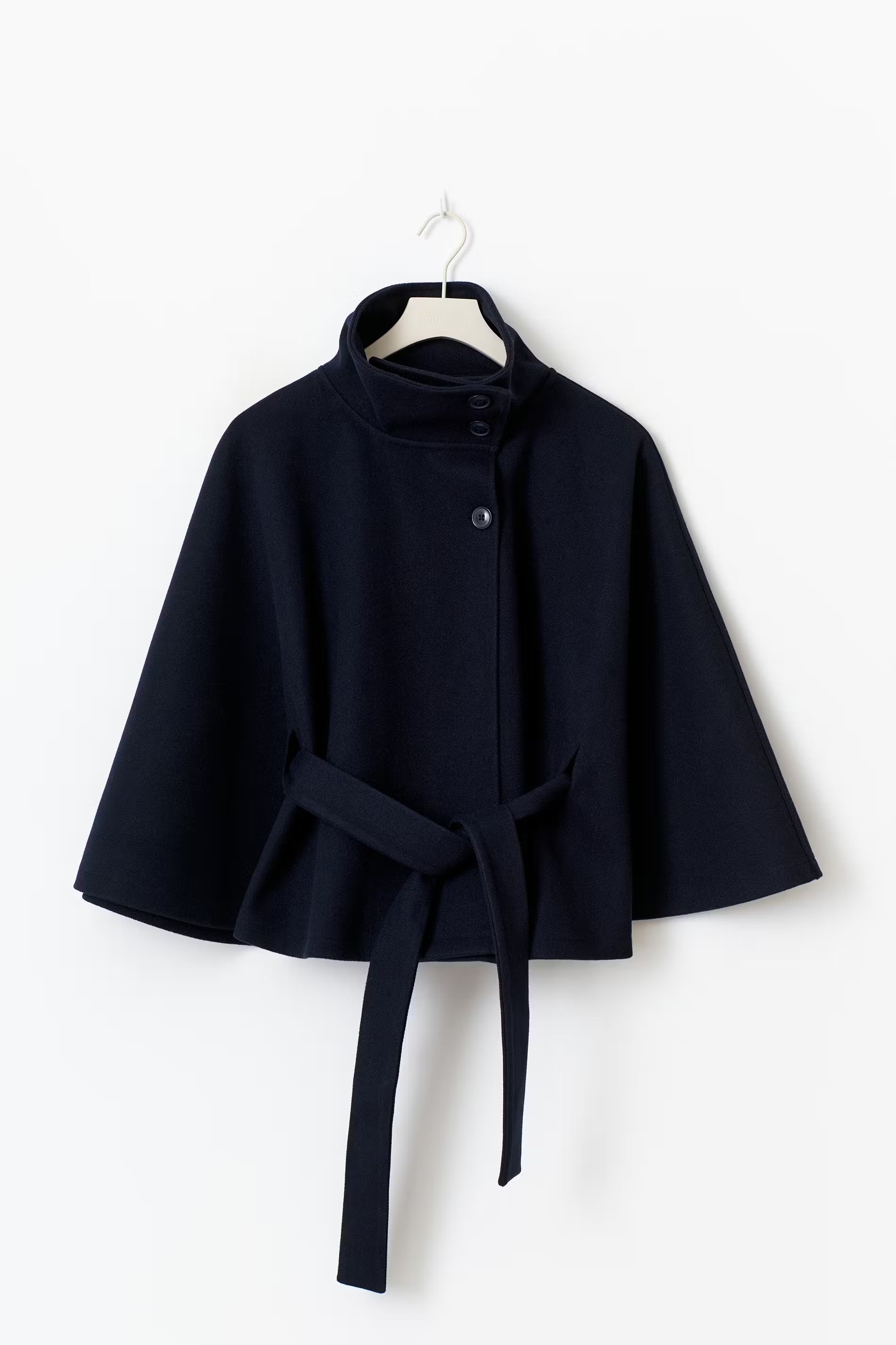 Damen Capejacke mit Stehkragen und Bindegürtel-Women Coats-Alpenkind
