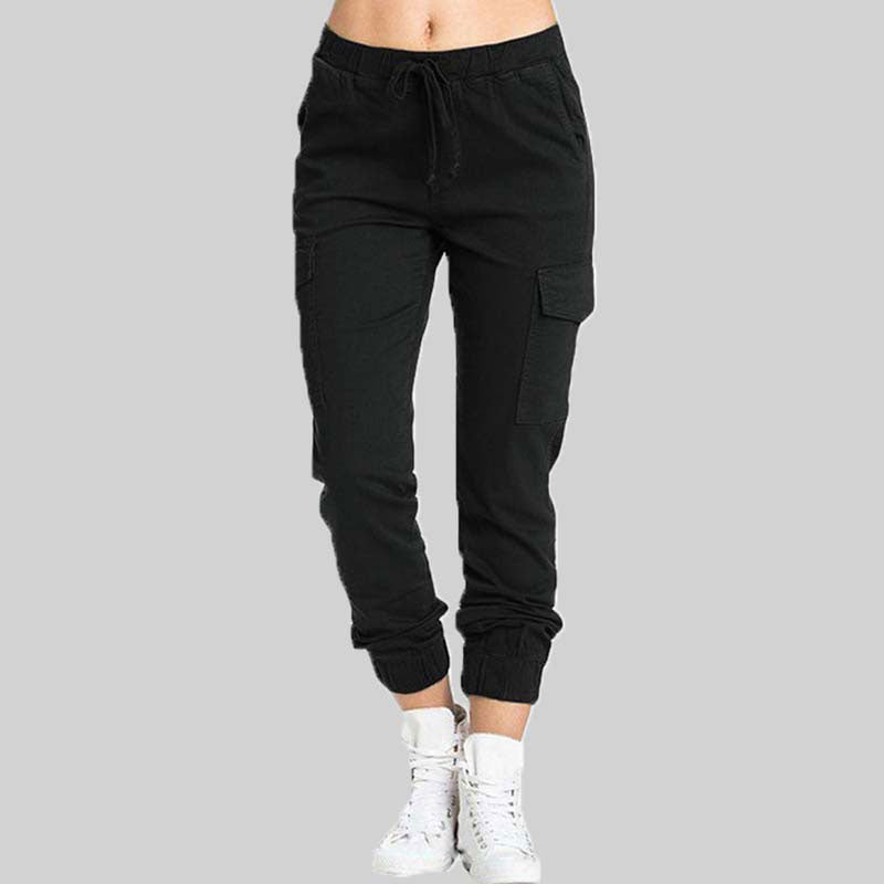 Damen Cargo-Jogger-Hose mit Kordelzug-Pants for Women-Alpenkind