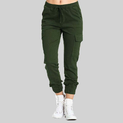 Damen Cargo-Jogger-Hose mit Kordelzug-Pants for Women-Alpenkind