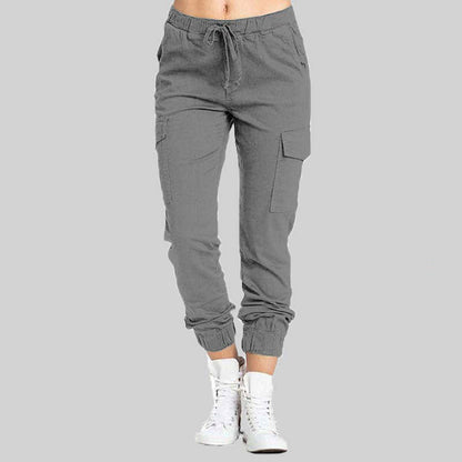 Damen Cargo-Jogger-Hose mit Kordelzug-Pants for Women-Alpenkind
