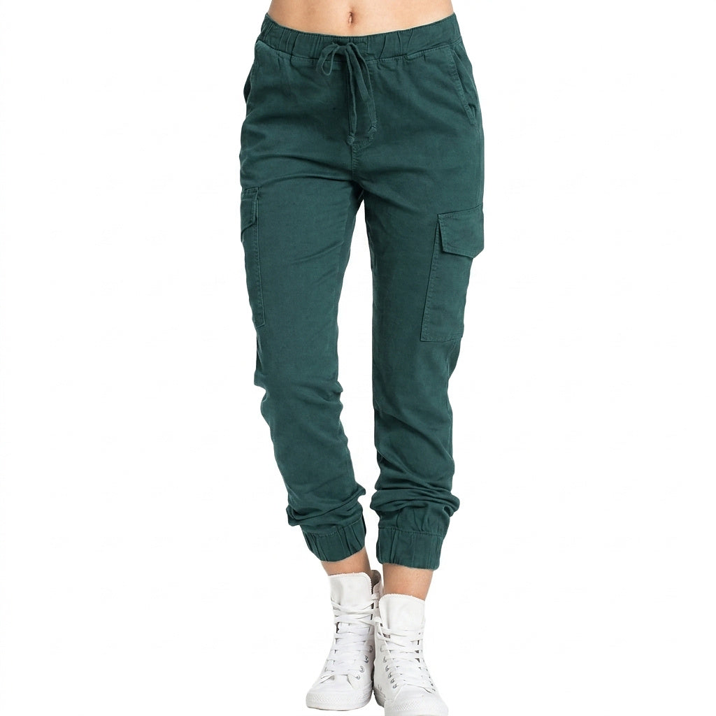 Damen Cargo-Jogger-Hose mit Kordelzug-Pants for Women-Alpenkind