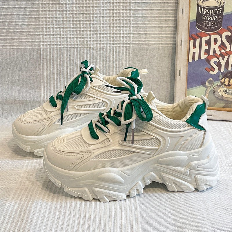 Damen Chunky-Plateau-Sneaker mit Mesh-Einsätzen-Footwear for women-Alpenkind