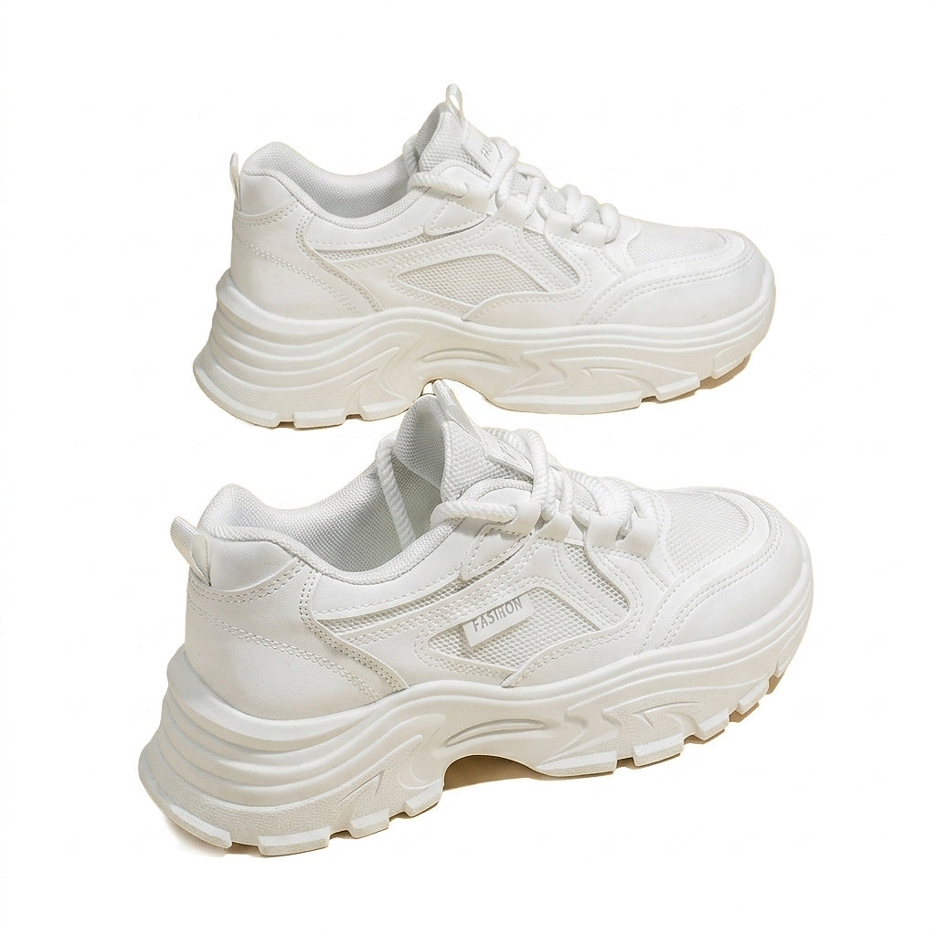 Damen Chunky-Plateau-Sneaker mit Schnürung-Footwear for women-Alpenkind
