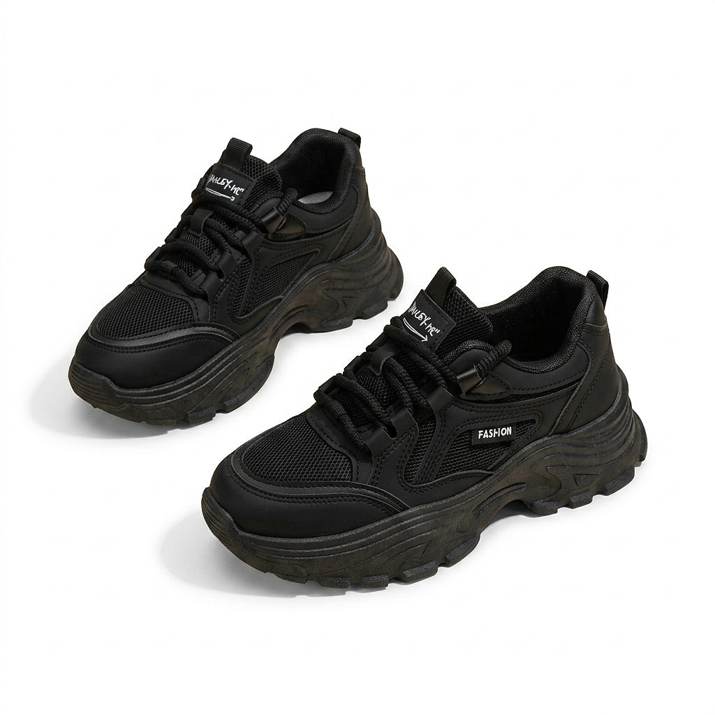 Damen Chunky-Plateau-Sneaker mit Schnürung-Footwear for women-Alpenkind