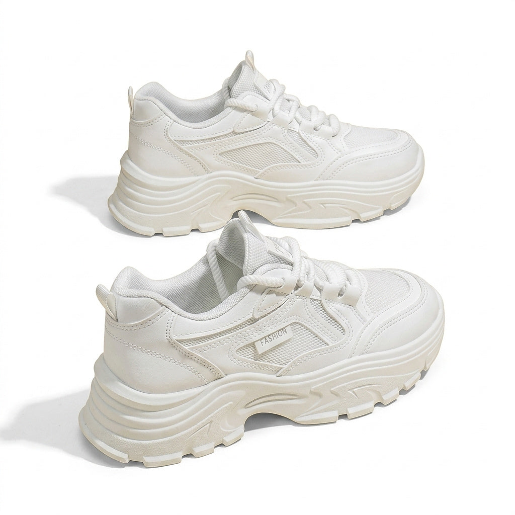 Damen Chunky-Plateau-Sneaker mit Schnürung-Footwear for women-Alpenkind