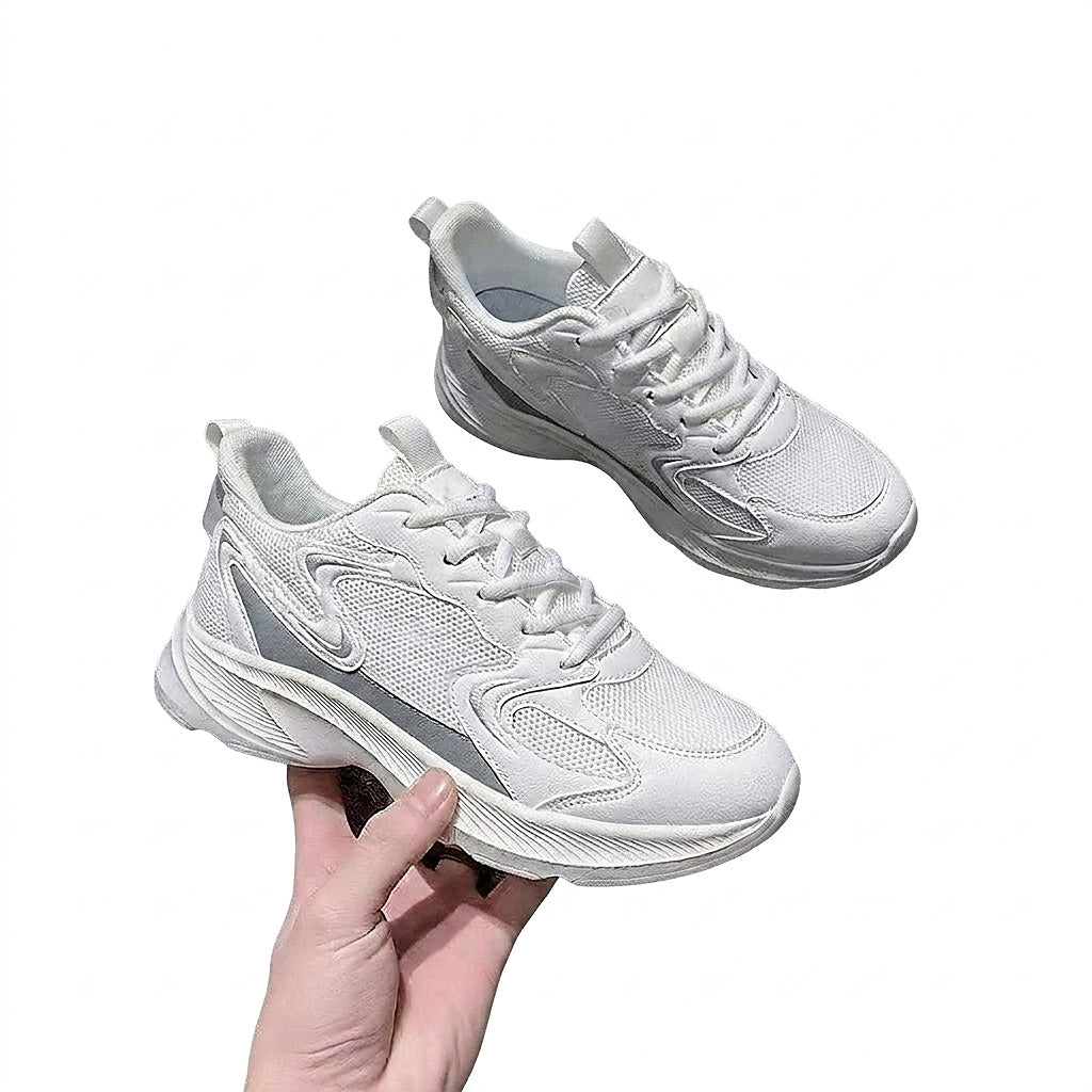 Damen Chunky Schnür-Sneaker mit Mesh-Einsätzen-Footwear for women-Alpenkind