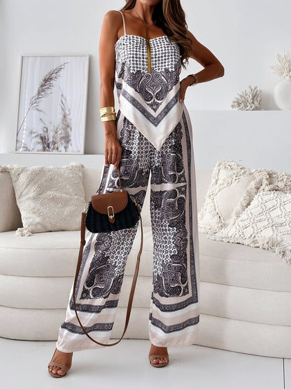 Damen Co-ord-Set mit Paisley-Print und Zipfelsaum-Sets for women-Alpenkind