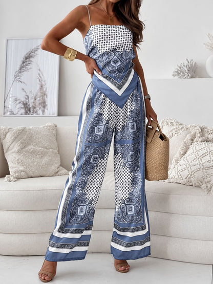 Damen Co-ord-Set mit Paisley-Print und Zipfelsaum-Sets for women-Alpenkind