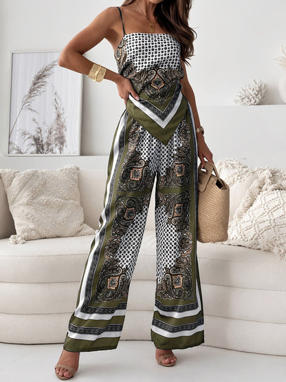 Damen Co-ord-Set mit Paisley-Print und Zipfelsaum-Sets for women-Alpenkind