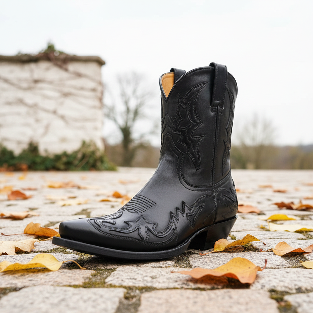 Damen Cowboystiefel mit Ziernähten-Footwear for women-Alpenkind