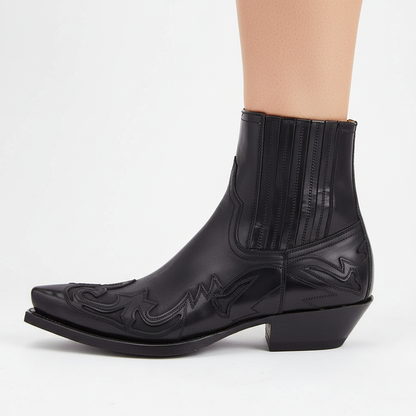 Damen Cowboystiefel mit Ziernähten-Footwear for women-Alpenkind