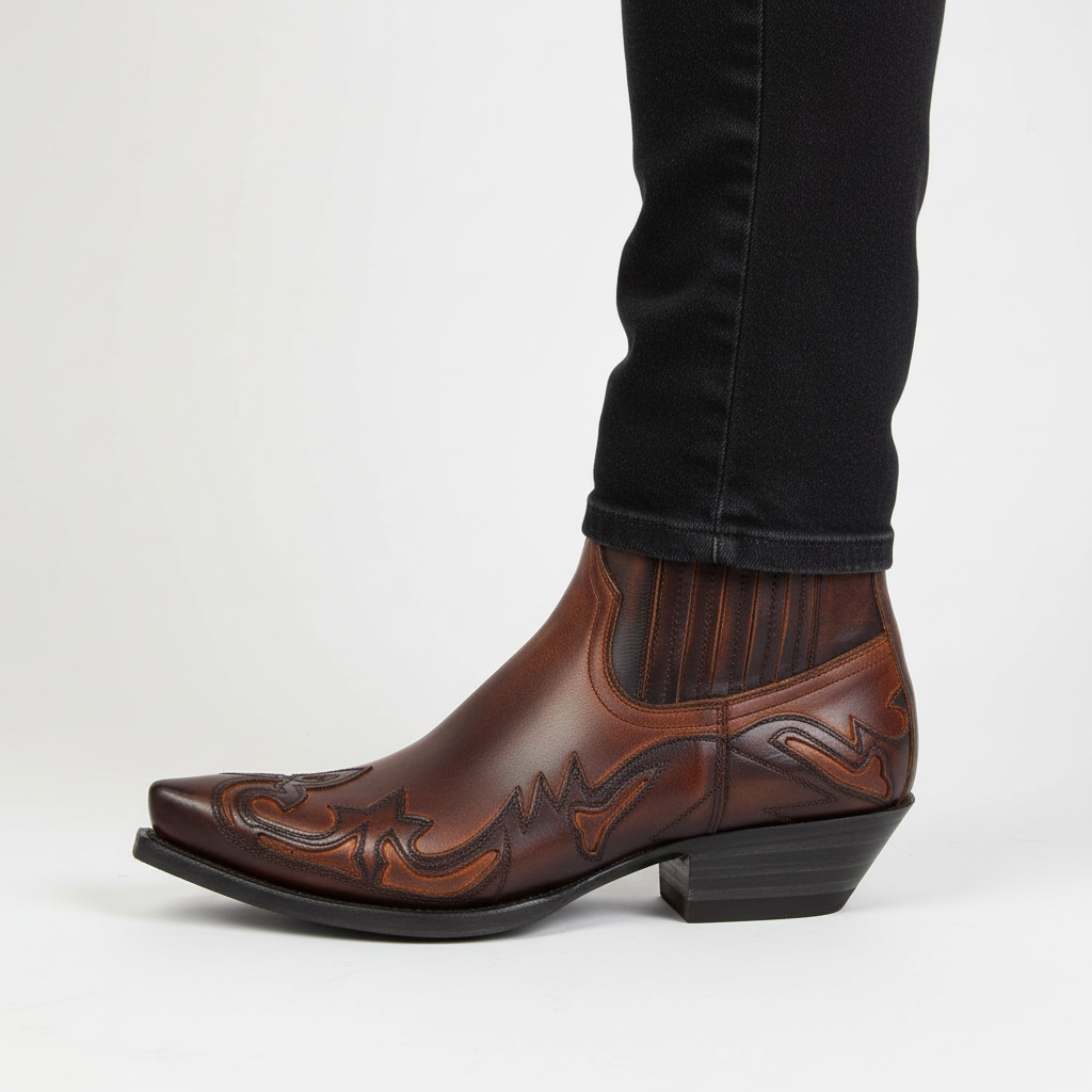 Damen Cowboystiefel mit Ziernähten-Footwear for women-Alpenkind