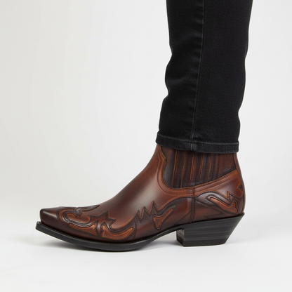 Damen Cowboystiefel mit Ziernähten-Footwear for women-Alpenkind