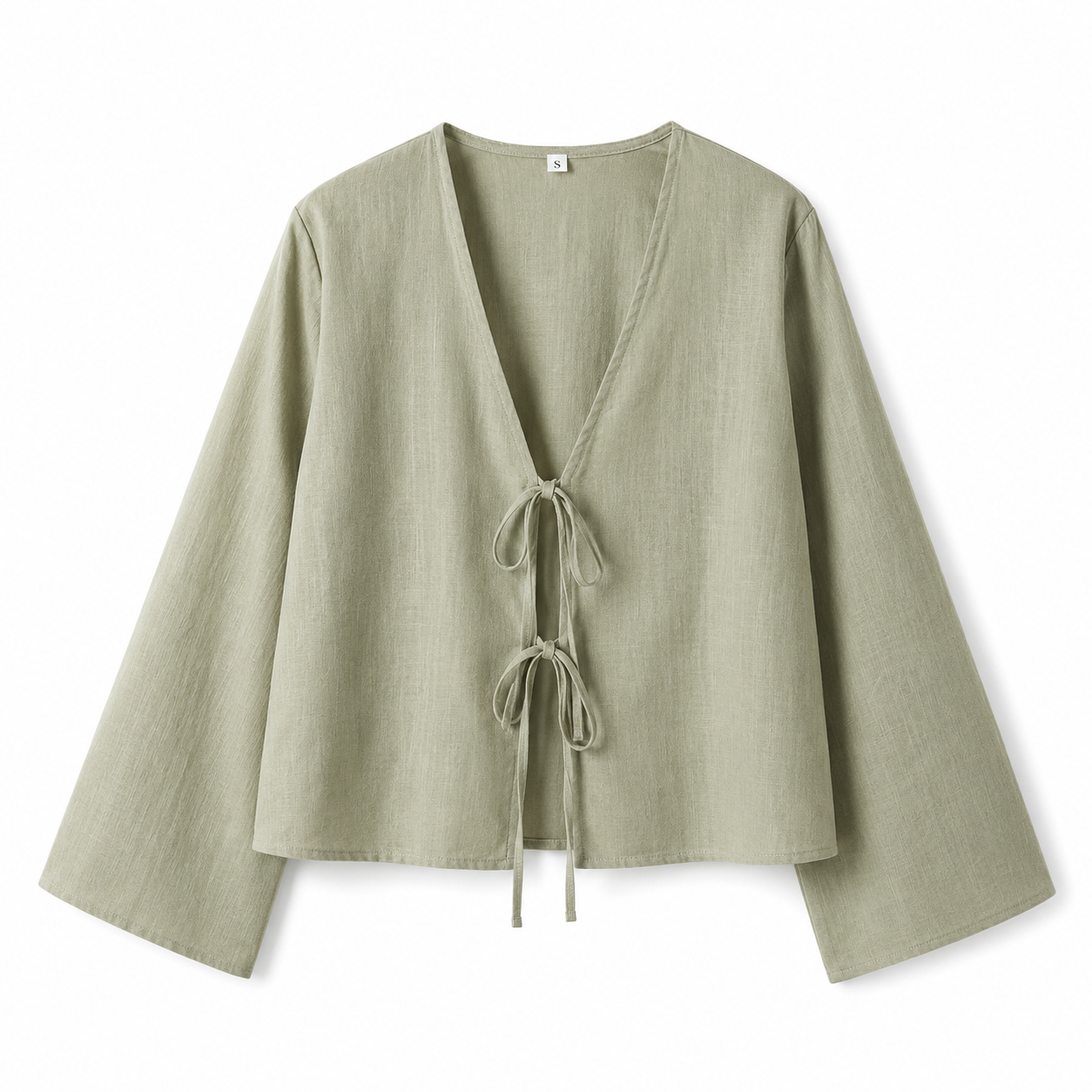 Damen Crop-Top mit langen Ärmeln und Bindevorderseite-Tops for women-Alpenkind