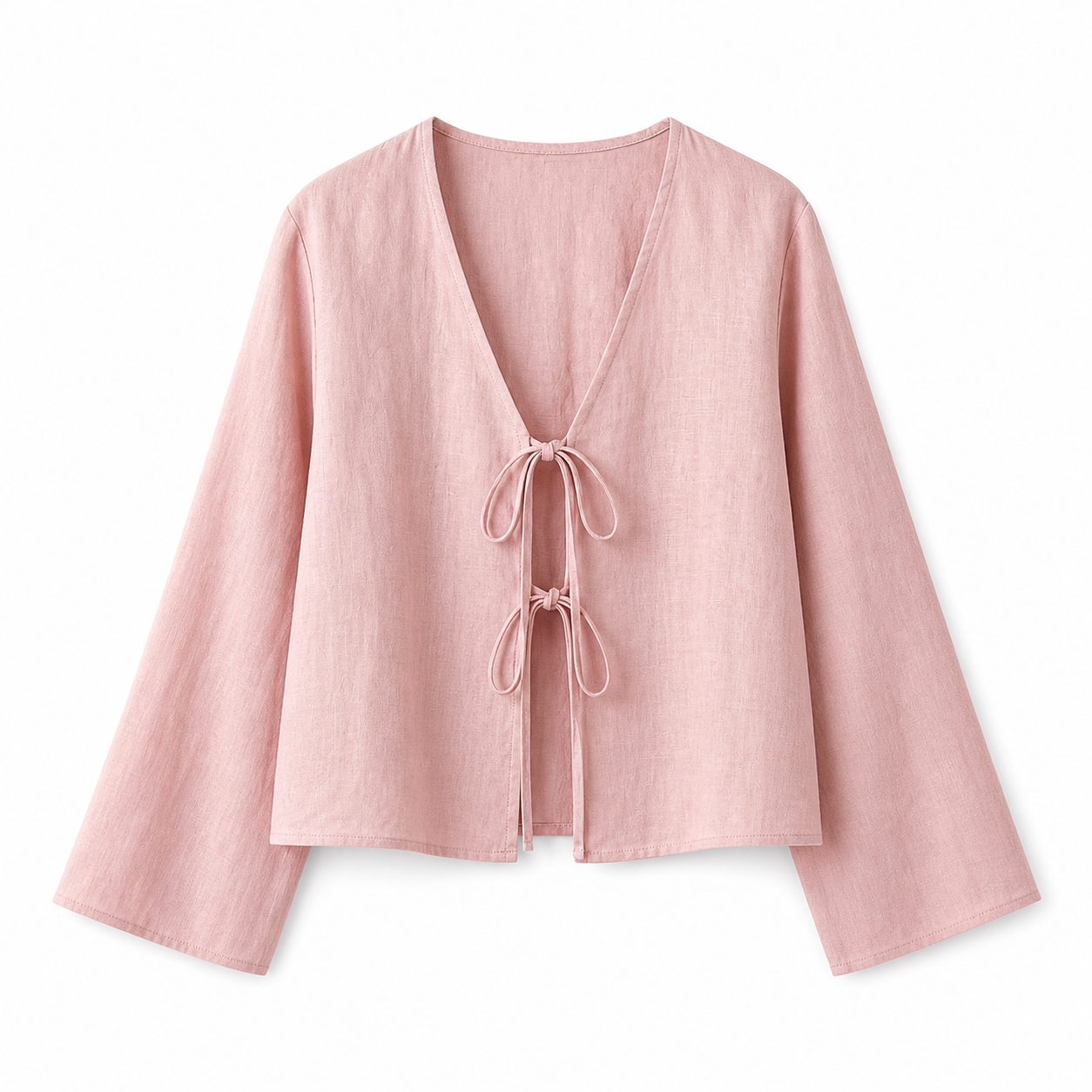 Damen Crop-Top mit langen Ärmeln und Bindevorderseite-Tops for women-Alpenkind