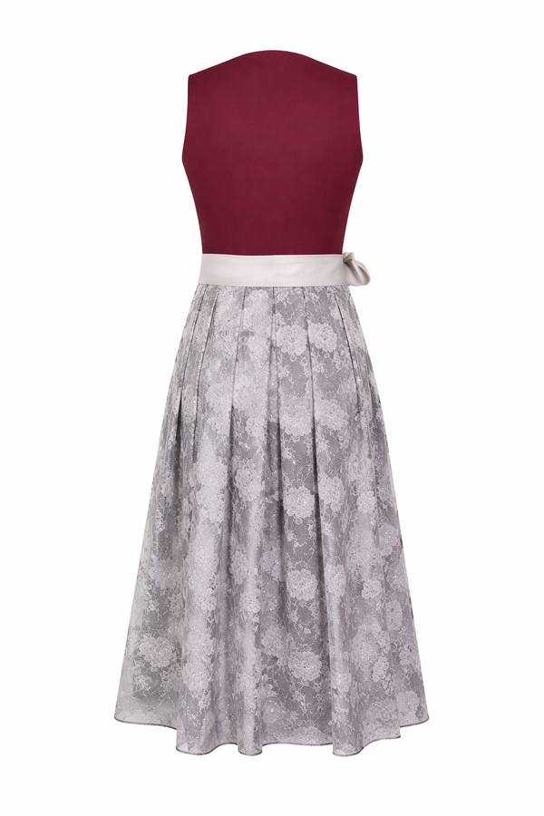 Damen Dirndl Kleid mit breitem Trägeransatz, Taillenband und Spitzenrock-Dirndl for Women-Alpenkind