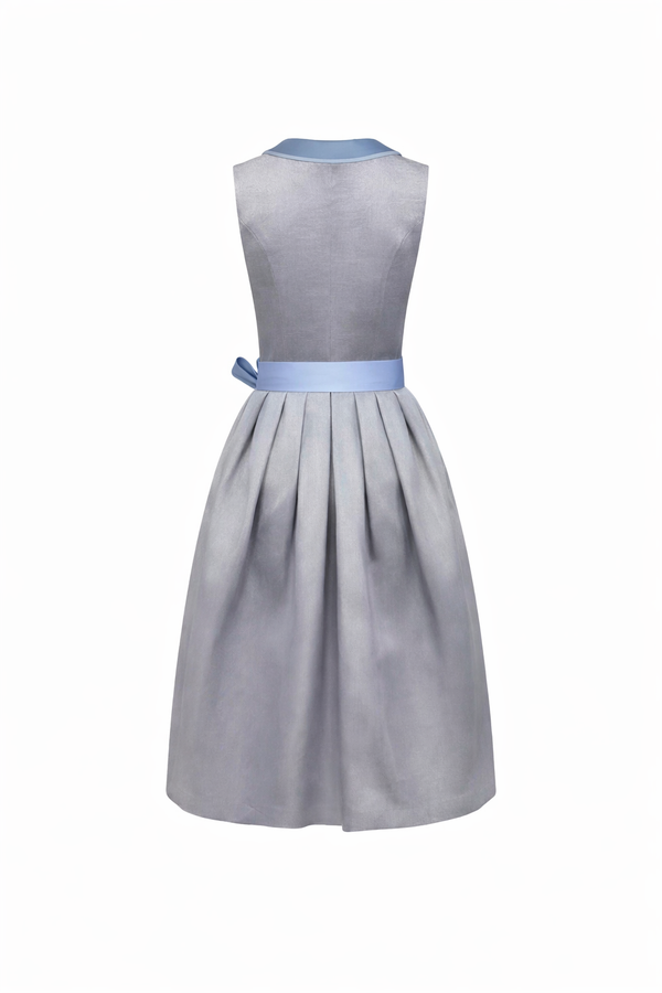 Damen Dirndl Kleid mit eckigem Ausschnitt, Schnürung und Taillenband-Dirndl for Women-Alpenkind