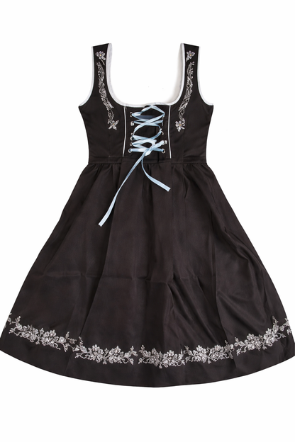 Damen Dirndl Kleid mit Stickerei, Schnürung und Schürzenband-Dirndl for Women-Alpenkind