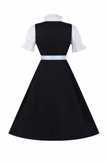 Damen Dirndl Kleid mit Stickerei, Schnürung und Schürzenband-Dirndl for Women-Alpenkind