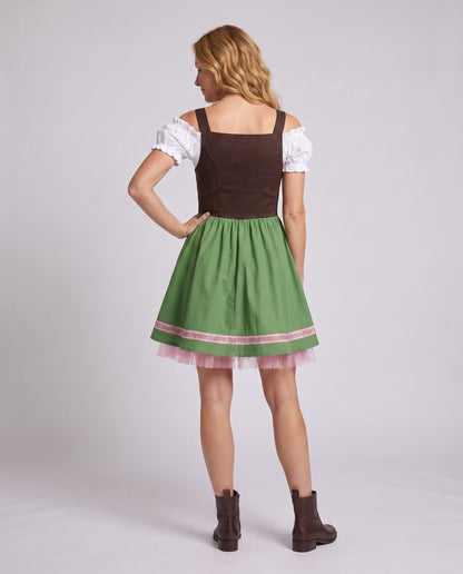 Damen Dirndl-Kleid Set mit Schnürmieder und Tüllsaum-Dirndl for Women-Alpenkind