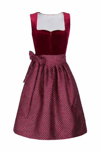 Damen Dirndl Set mit Samtoberteil und Schürze-Dirndl for Women-Alpenkind