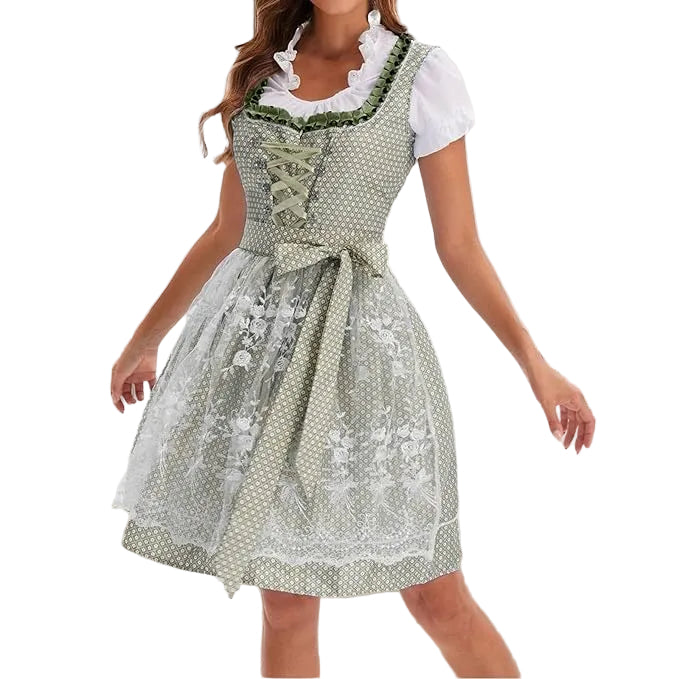Damen Dirndl Set mit Schnürung und Schürze-Dirndl for Women-Alpenkind