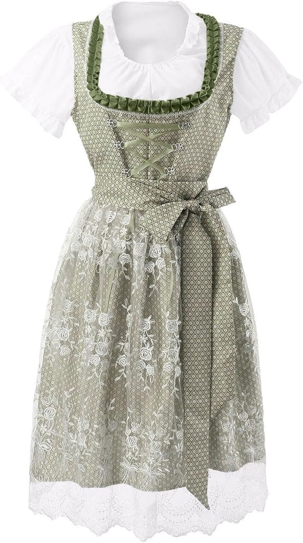 Damen Dirndl Set mit Schnürung und Schürze-Dirndl for Women-Alpenkind