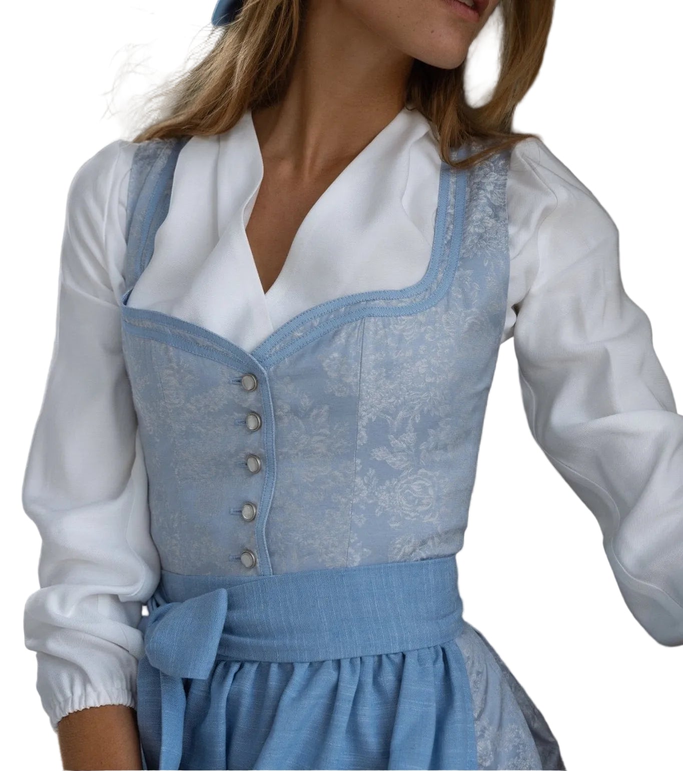 Damen Dirndl Set mit Schürze und Blumenmuster-Dirndl for Women-Alpenkind
