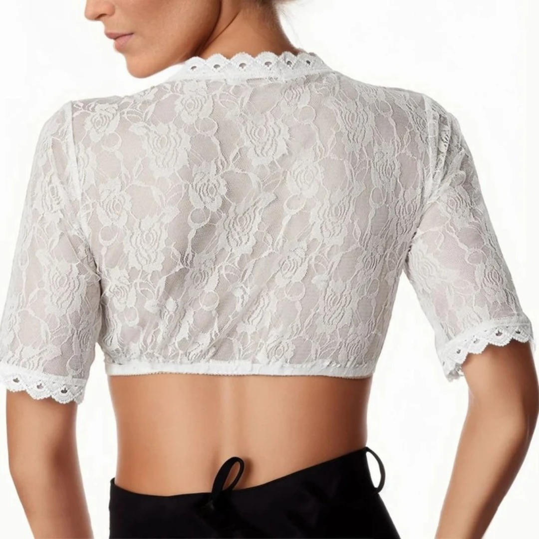 Damen Dirndl-Spitzen-Crop-Top-Tops for women-Alpenkind