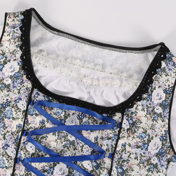 Damen Dirndlkleid-Set mit Schnürmieder, Bluse und weitem Rock-Dirndl for Women-Alpenkind