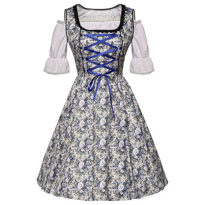 Damen Dirndlkleid-Set mit Schnürmieder, Bluse und weitem Rock-Dirndl for Women-Alpenkind