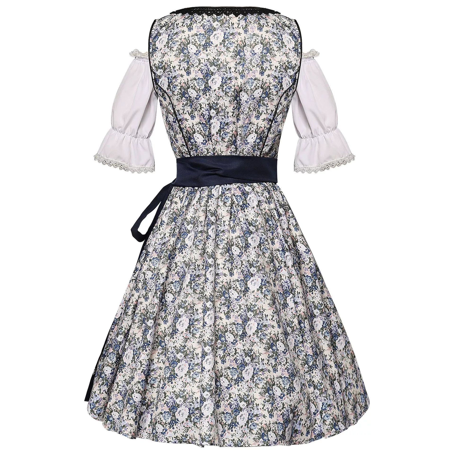 Damen Dirndlkleid-Set mit Schnürmieder, Bluse und weitem Rock-Dirndl for Women-Alpenkind