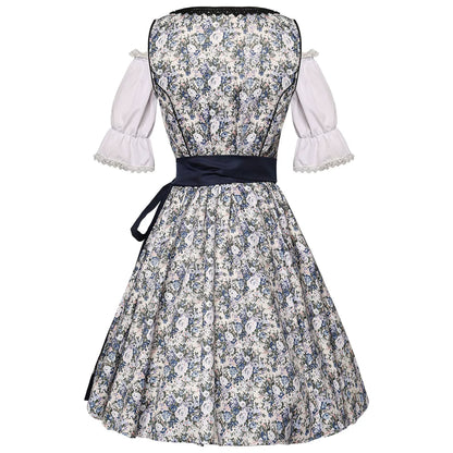 Damen Dirndlkleid-Set mit Schnürmieder, Bluse und weitem Rock-Dirndl for Women-Alpenkind
