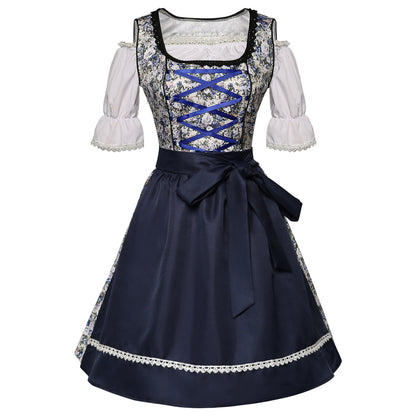 Damen Dirndlkleid-Set mit Schnürmieder, Bluse und weitem Rock-Dirndl for Women-Alpenkind