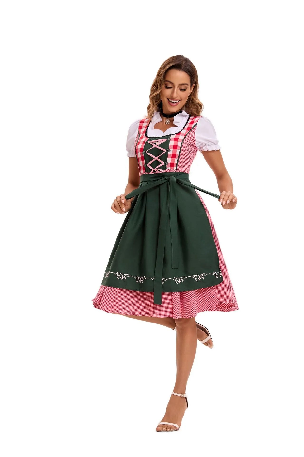 Damen Dirndlkleid Set mit Schürze und Bluse-Dirndl for Women-Alpenkind
