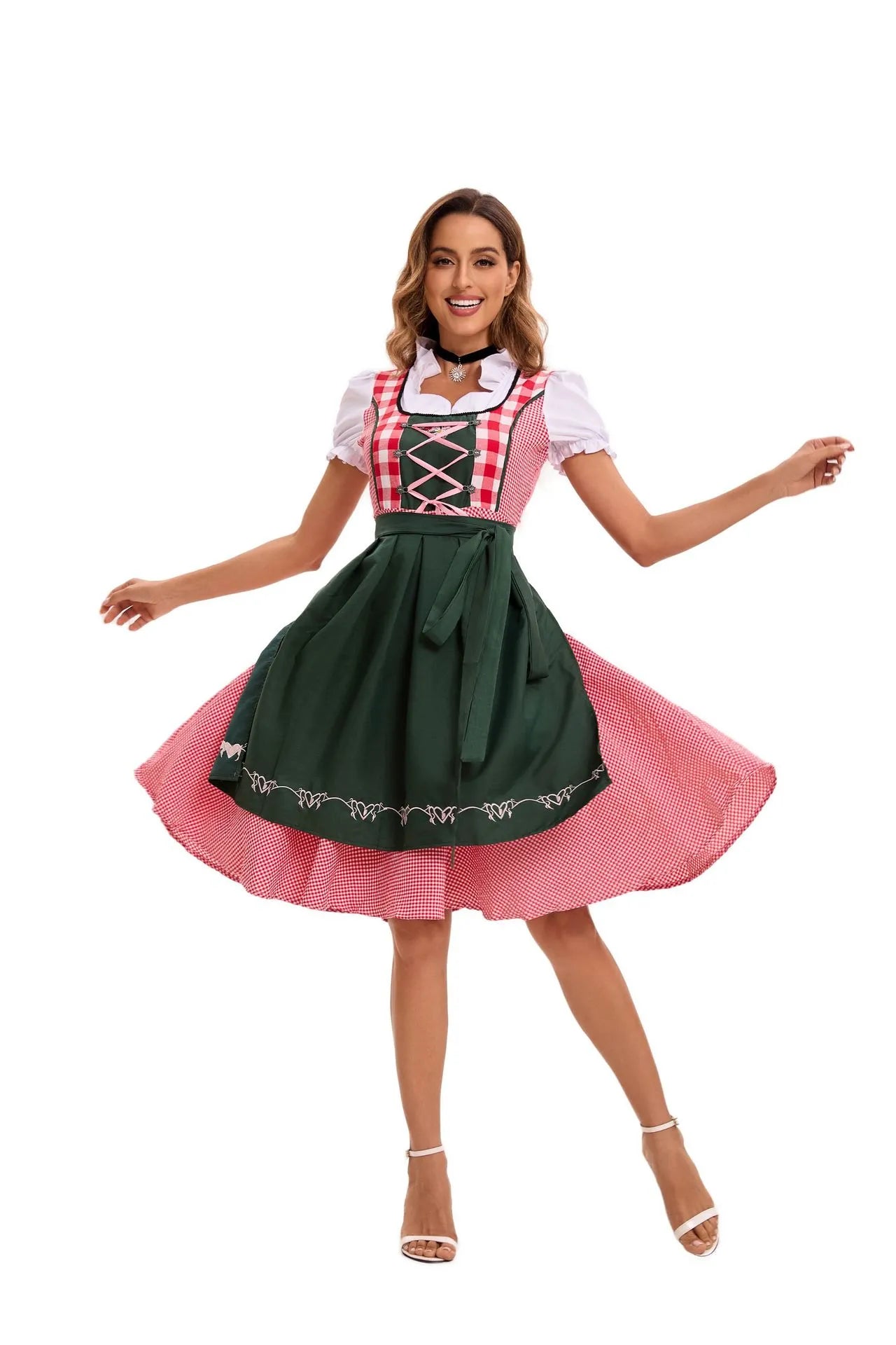 Damen Dirndlkleid Set mit Schürze und Bluse-Dirndl for Women-Alpenkind