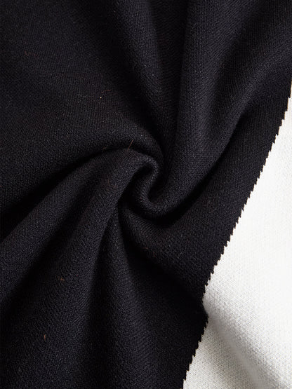 Damen Ein-Schulter Strickkleid in Midilänge mit Formgebenden Einsätzen-Midi Dress-Alpenkind