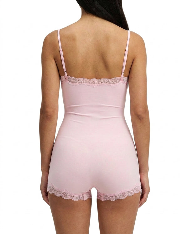 Damen-Einteiler mit verstellbaren Trägern und Spitzenbesatz-Jumpsuits for women-Alpenkind