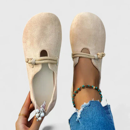 Damen Flache Schuhe mit Riemenstruktur und Geschlossener Form-Footwear for women-Alpenkind