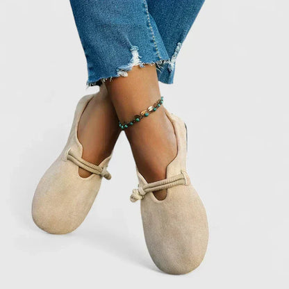 Damen Flache Schuhe mit Riemenstruktur und Geschlossener Form-Footwear for women-Alpenkind