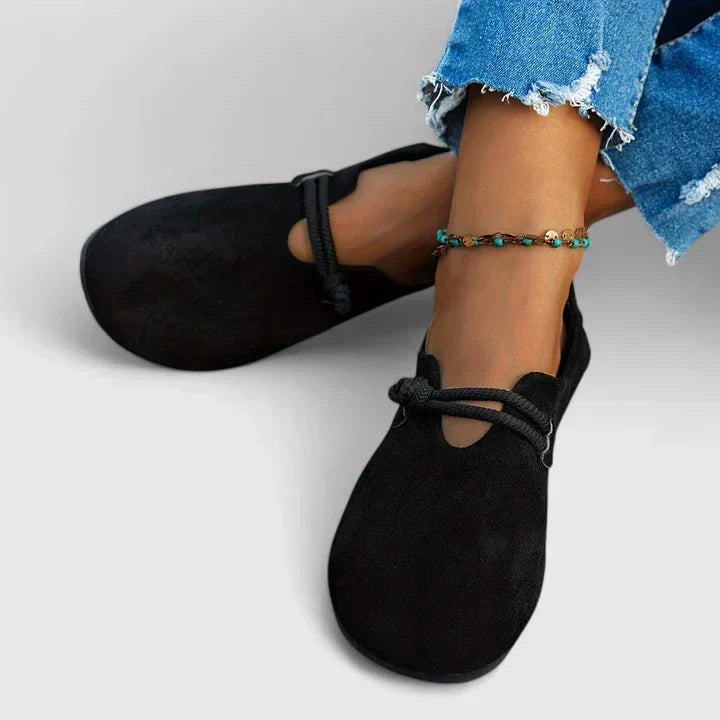Damen Flache Schuhe mit Riemenstruktur und Geschlossener Form-Footwear for women-Alpenkind