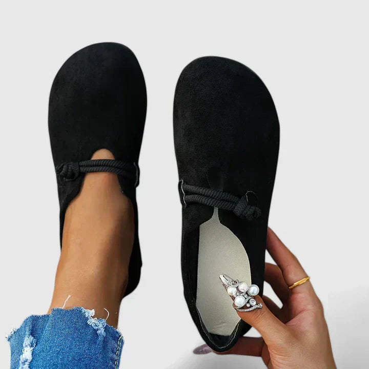 Damen Flache Schuhe mit Riemenstruktur und Geschlossener Form-Footwear for women-Alpenkind